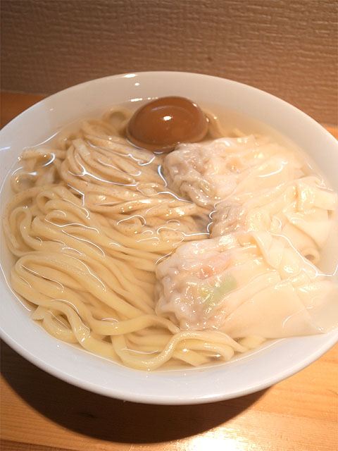 150302りきどう-塩鮮蝦雲呑釜揚麺・麺
