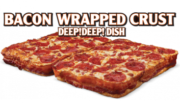 Bacon wrapped pizza