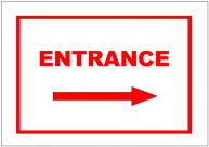 Entrance Right Sign Template
