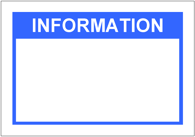 「INFORMATION」の張り紙テンプレート - 無料ダウンロードはExcelフリーソフト館