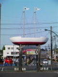 JR酒田駅　船のモニュメント